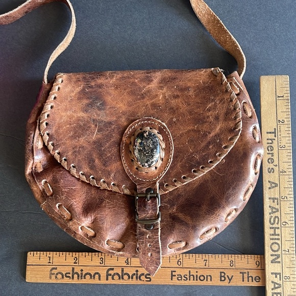 Leather Hobo Crossbody Bag - Picture 4 of 9